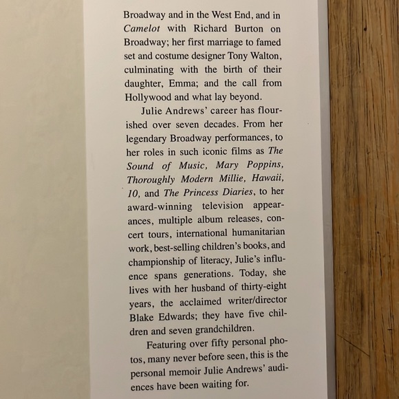Julie Andrews Autobiography Home and Home Work - Picture 11 of 11